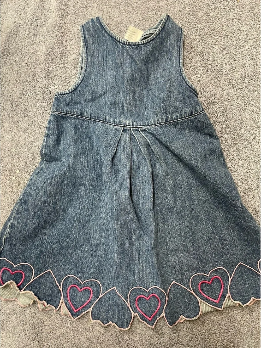 Gymboree Vintage Denim Dress with Embroidered Floral Size 5 2000s